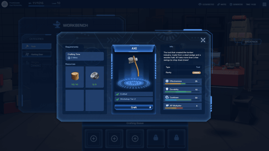 Crafting detail now